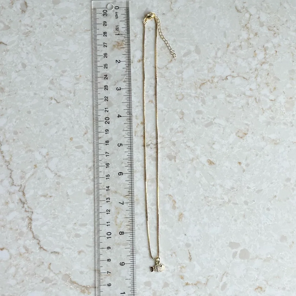 NWOT Nordstrom Sparkling Fish Necklace - Picture 8 of 8